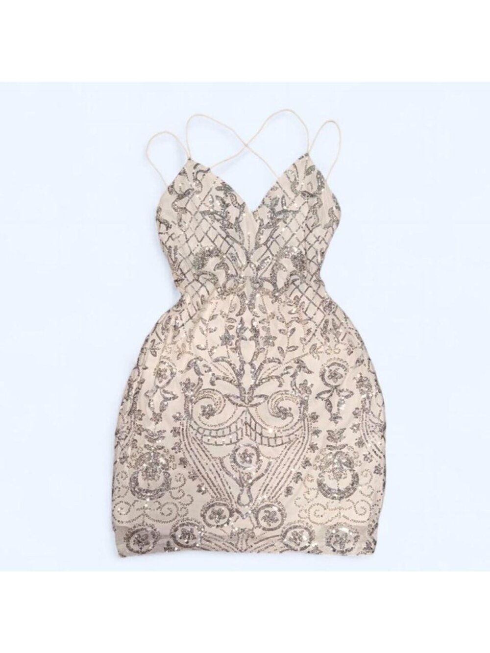 Windsor White Sequin Mini Dress